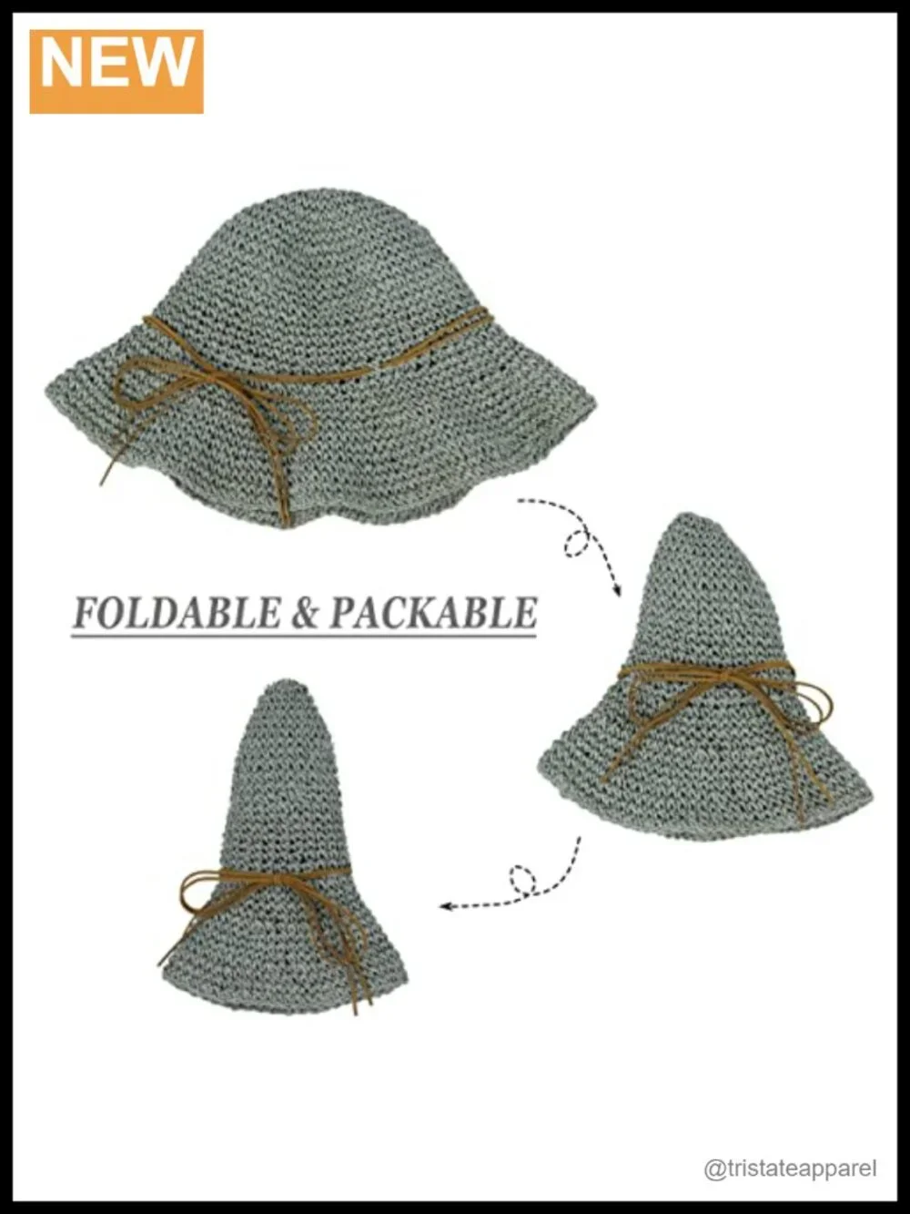 Floppy Straw Sun Hat UV Protection Foldable Packable Beach Hat